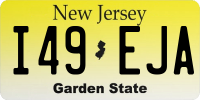 NJ license plate I49EJA