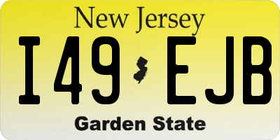 NJ license plate I49EJB