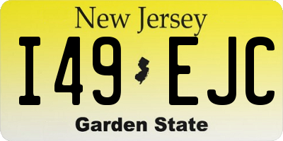 NJ license plate I49EJC