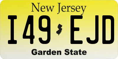 NJ license plate I49EJD