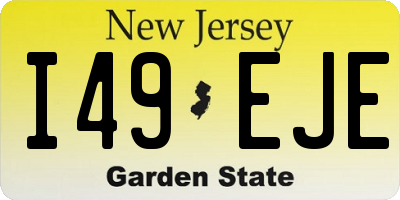 NJ license plate I49EJE