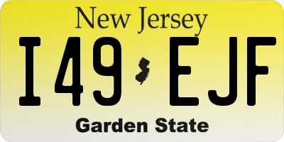 NJ license plate I49EJF