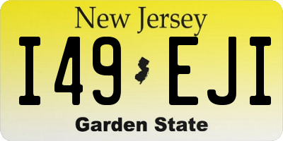 NJ license plate I49EJI
