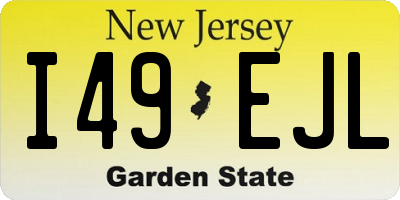 NJ license plate I49EJL