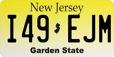 NJ license plate I49EJM