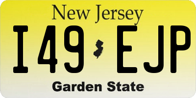 NJ license plate I49EJP