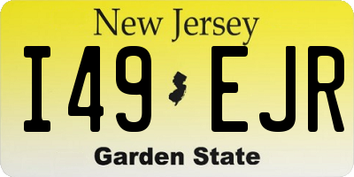 NJ license plate I49EJR