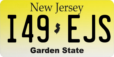 NJ license plate I49EJS