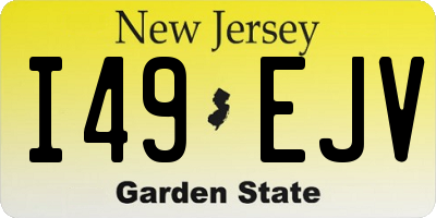 NJ license plate I49EJV