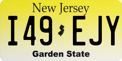 NJ license plate I49EJY