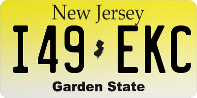 NJ license plate I49EKC