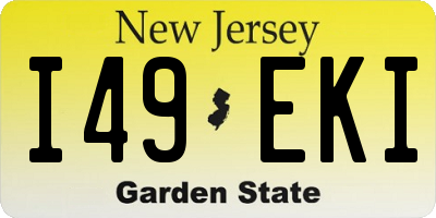 NJ license plate I49EKI