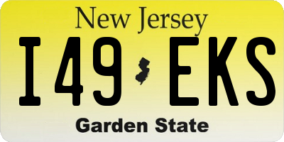 NJ license plate I49EKS