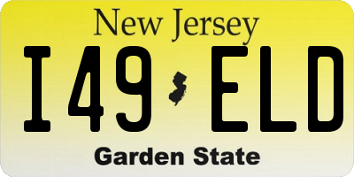 NJ license plate I49ELD