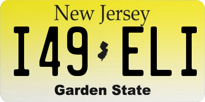 NJ license plate I49ELI