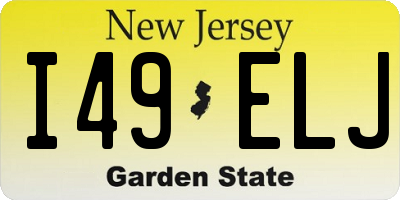 NJ license plate I49ELJ