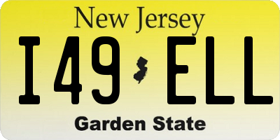 NJ license plate I49ELL