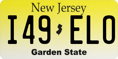 NJ license plate I49ELO