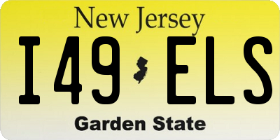 NJ license plate I49ELS