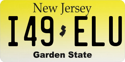 NJ license plate I49ELU