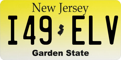 NJ license plate I49ELV