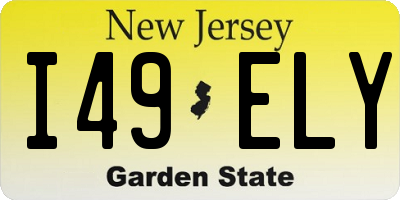 NJ license plate I49ELY
