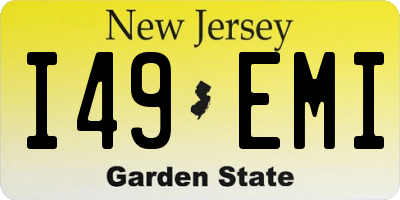 NJ license plate I49EMI