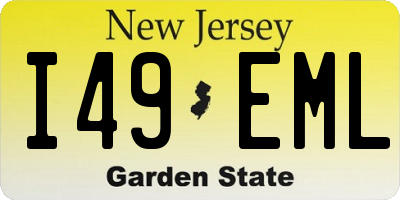 NJ license plate I49EML