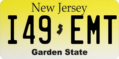 NJ license plate I49EMT