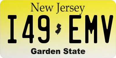 NJ license plate I49EMV