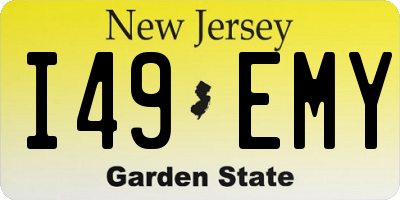 NJ license plate I49EMY