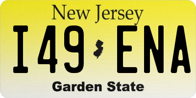 NJ license plate I49ENA