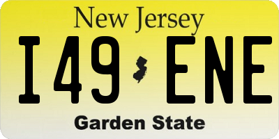 NJ license plate I49ENE