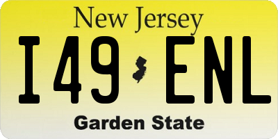 NJ license plate I49ENL