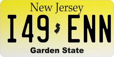 NJ license plate I49ENN