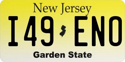NJ license plate I49ENO