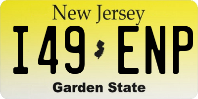 NJ license plate I49ENP