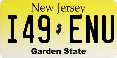 NJ license plate I49ENU