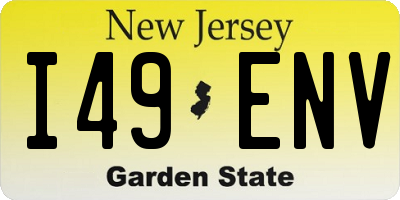 NJ license plate I49ENV