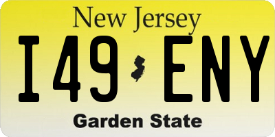NJ license plate I49ENY