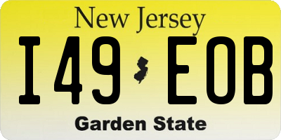 NJ license plate I49EOB