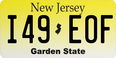 NJ license plate I49EOF