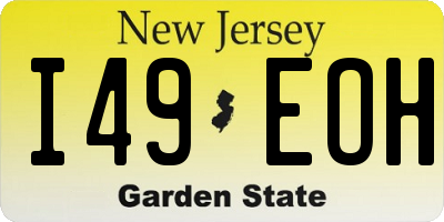 NJ license plate I49EOH