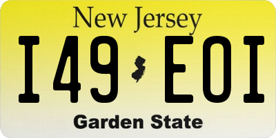 NJ license plate I49EOI