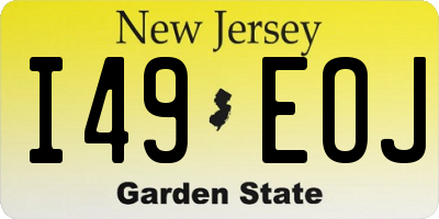 NJ license plate I49EOJ