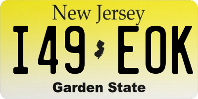 NJ license plate I49EOK