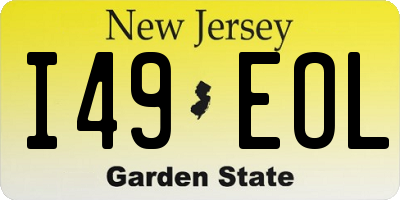 NJ license plate I49EOL