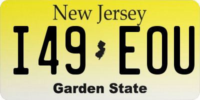 NJ license plate I49EOU