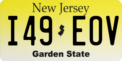 NJ license plate I49EOV