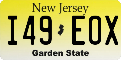 NJ license plate I49EOX